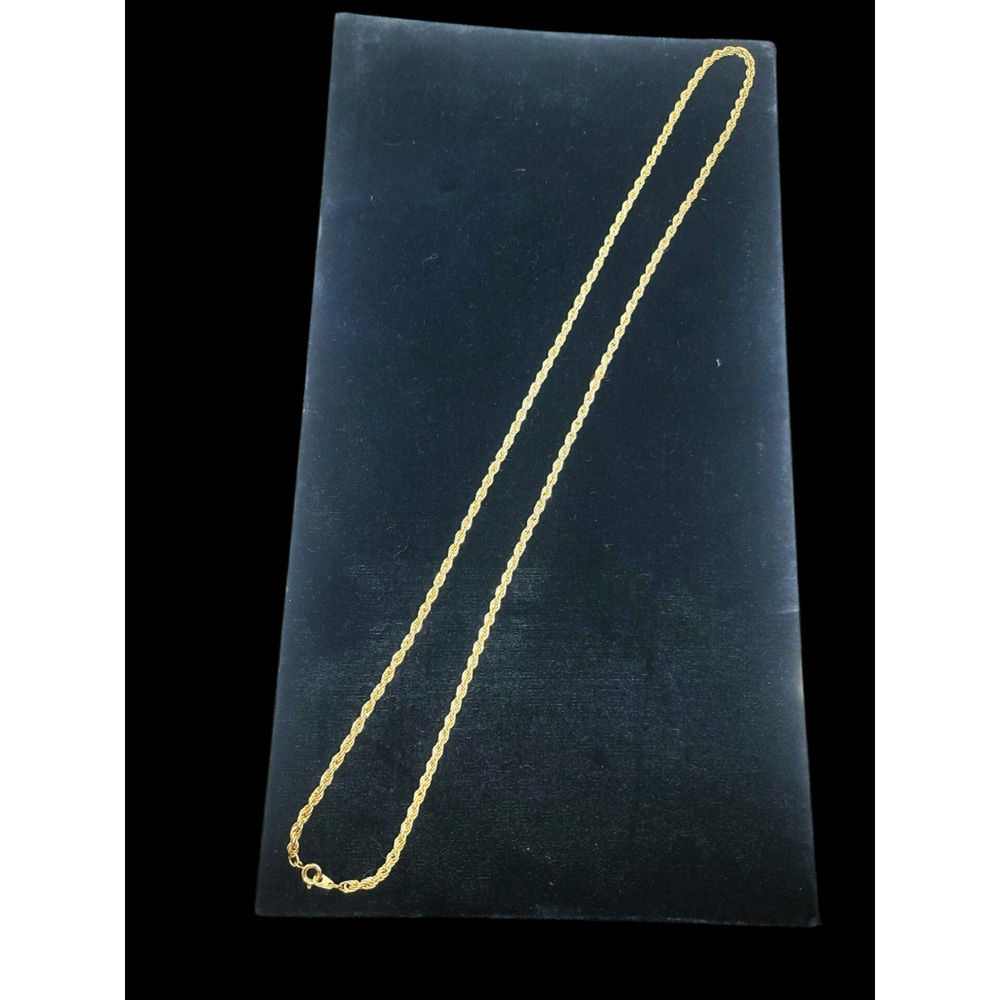 Vintage Gold toned Rope Chain Necklace 30"